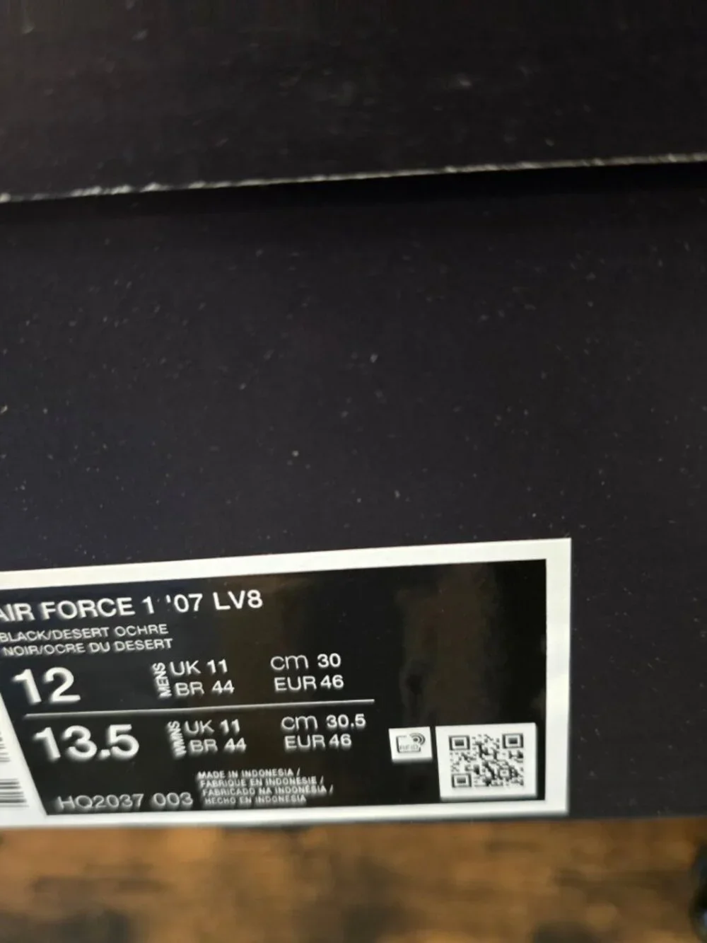 Nike Air Force 1 Low '07 LV8 Black Desert Ochre Gold Mens HQ2037-003 Sz 12 US - Picture 10 of 14